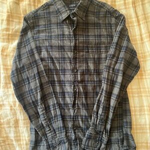 J. Crew Men's Blue Plaid Flannel Shirt